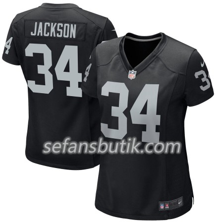 Oakland Raiders Tröjor Bo Jackson 34 Nike Svart - Dame
